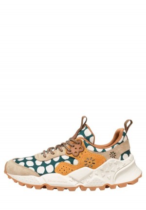 Flower Mountain Kotetsu Sneakers Dames Beige Groen | IRL9269MM