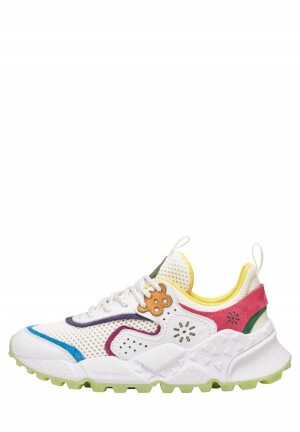Flower Mountain Kotetsu Sneakers Dames Wit Fuchsie | QZF4740VU