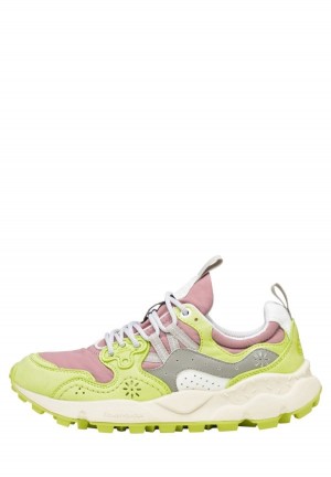 Flower Mountain Yamano 3 Sneakers Dames Lichtgroen Paars | FRE126CX