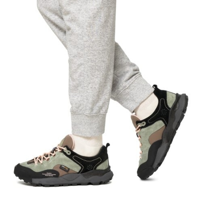 Flower Mountain Back Country Hkdelic Sneakers Heren Zwart Groen | TMN3194RK