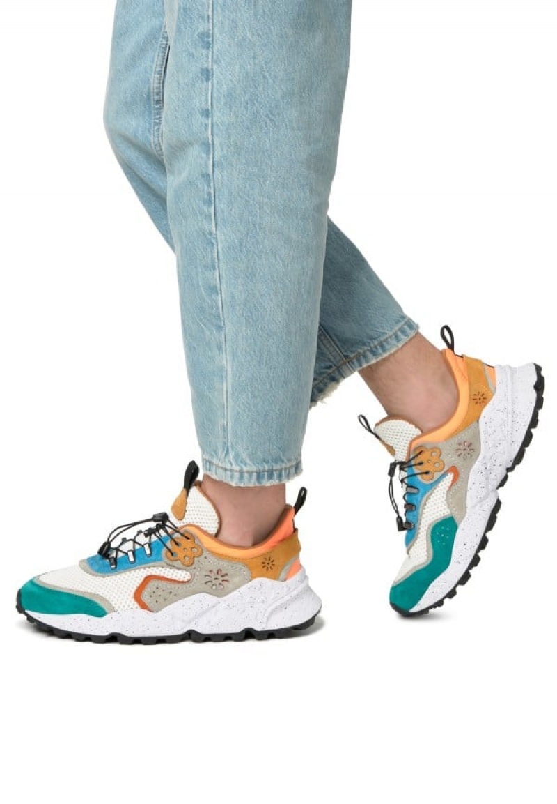 Flower Mountain Kotetsu Hooks Sneakers Heren Wit Groen | ZGA6485RZ