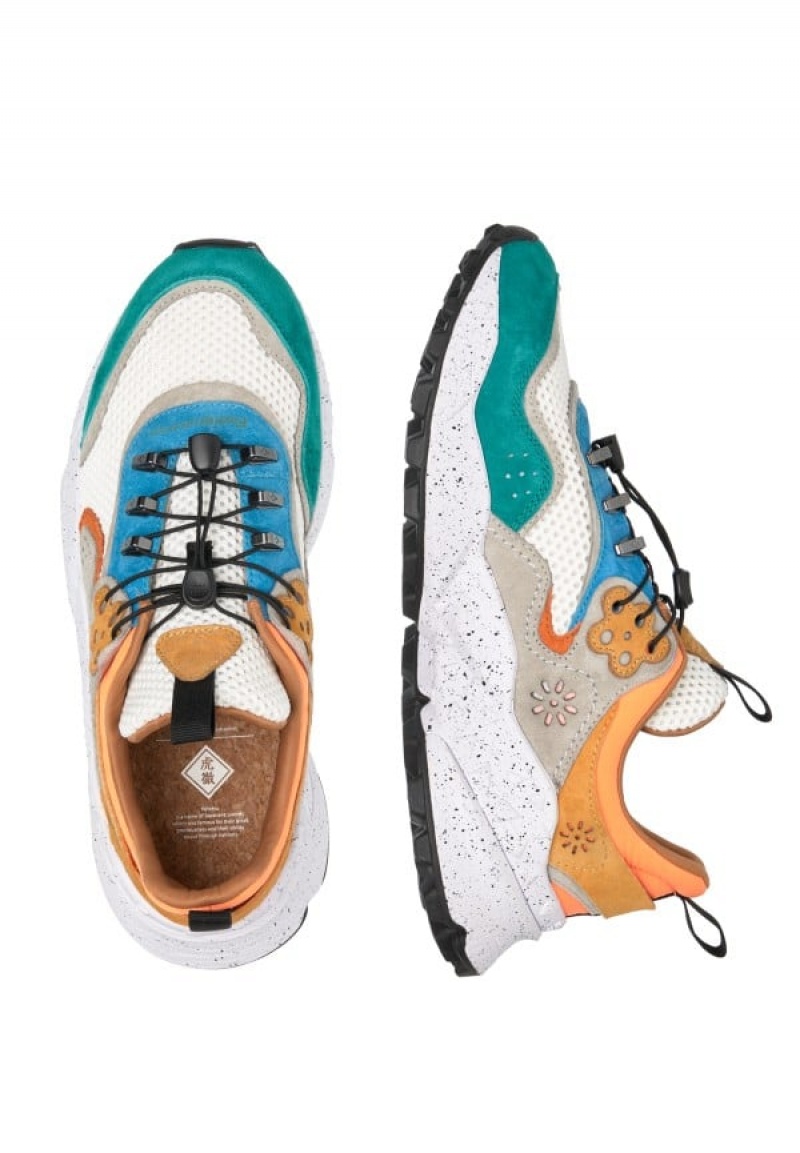 Flower Mountain Kotetsu Hooks Sneakers Heren Wit Groen | ZGA6485RZ