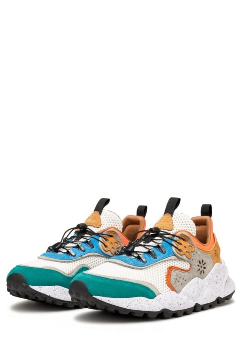 Flower Mountain Kotetsu Hooks Sneakers Heren Wit Groen | ZGA6485RZ
