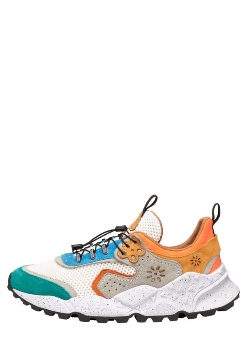 Flower Mountain Kotetsu Hooks Sneakers Heren Wit Groen | ZGA6485RZ