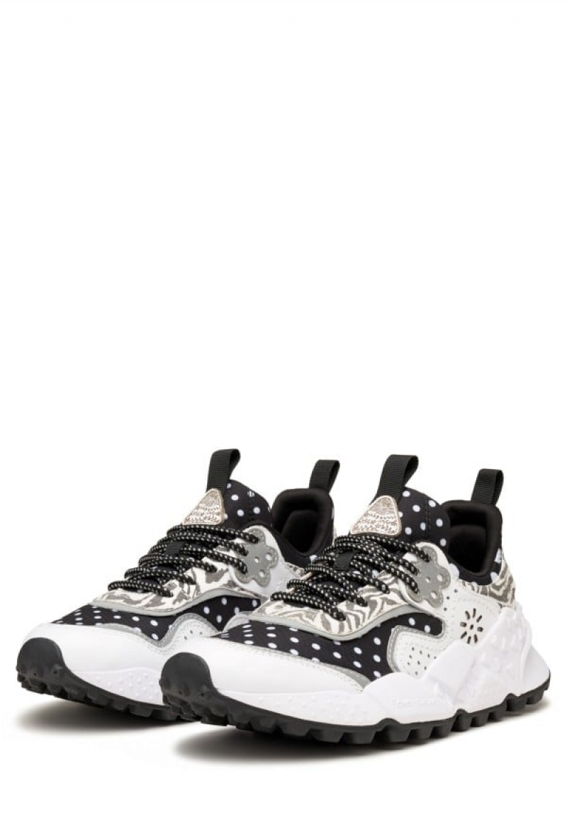 Flower Mountain Kotetsu Sneakers Dames Zwart Wit | NTY6565MM
