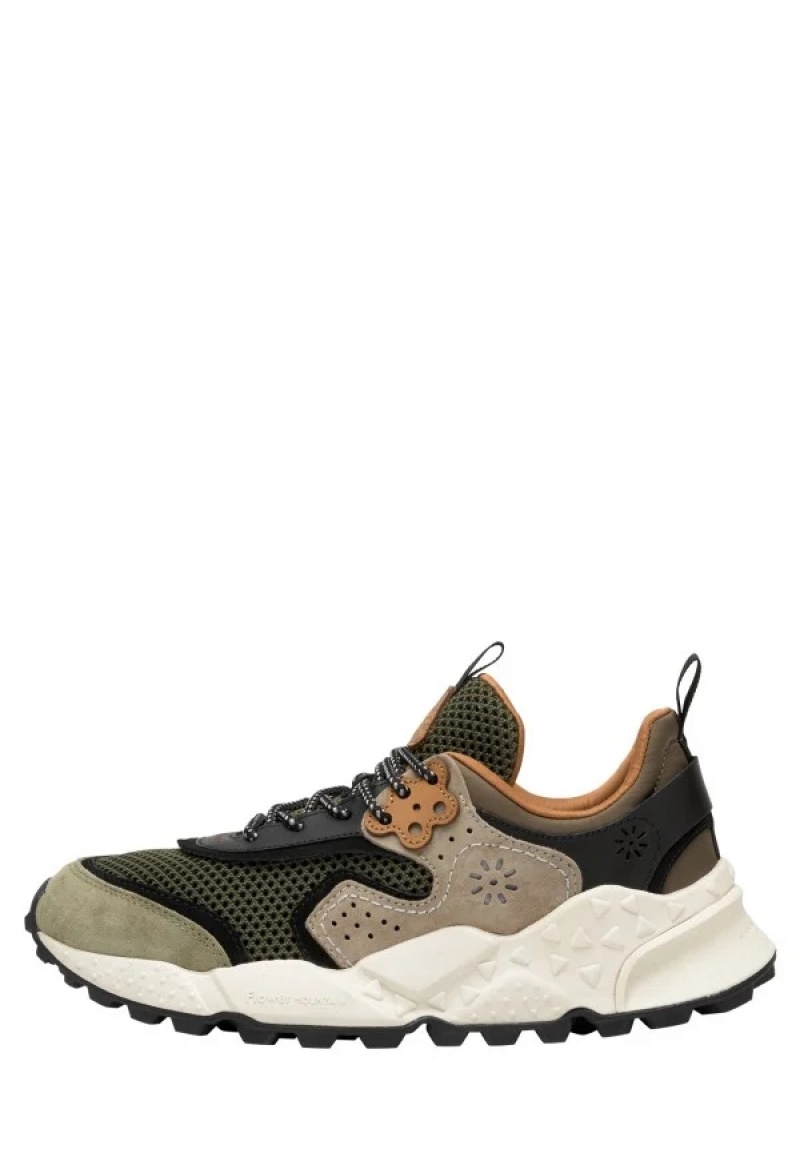 Flower Mountain Kotetsu Sneakers Heren Groen Beige | PSV2675TX