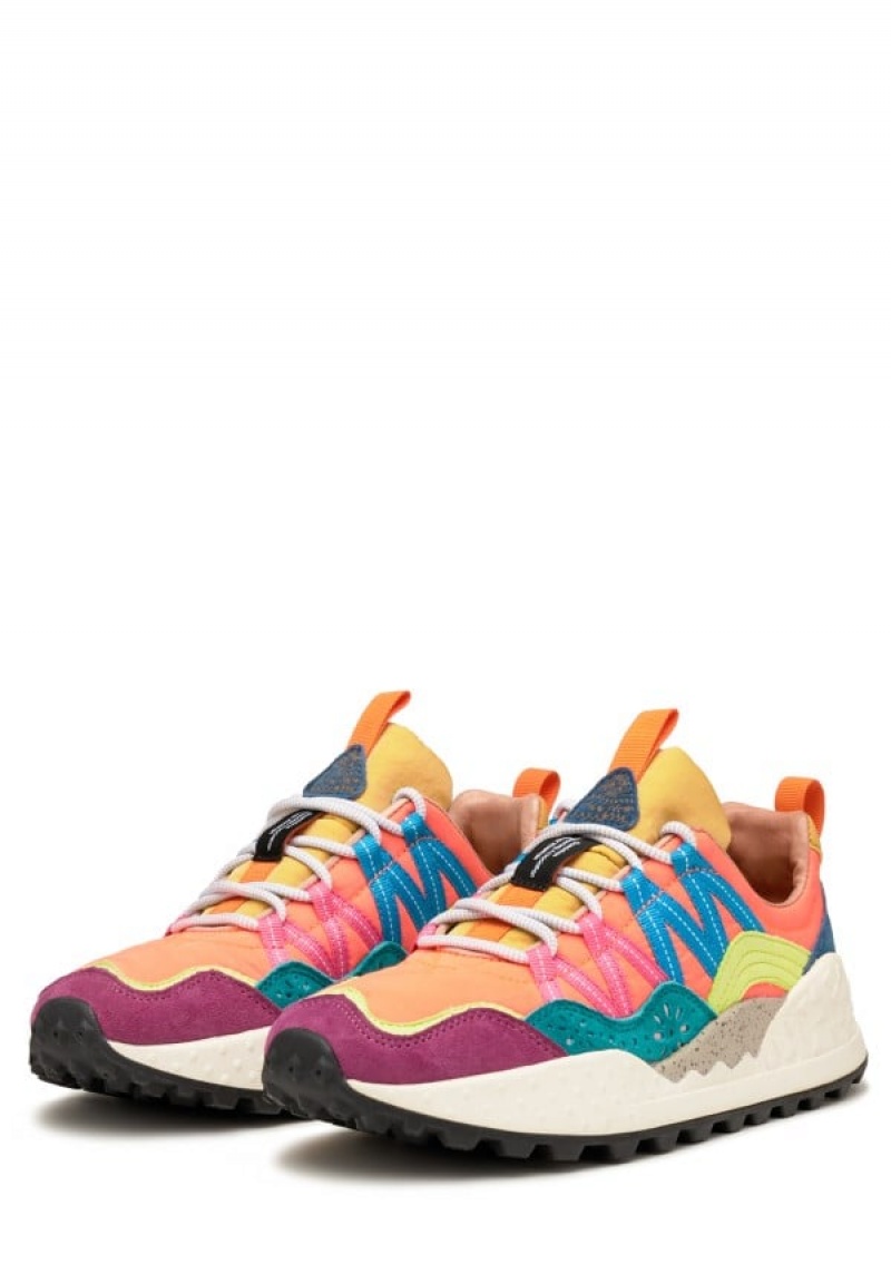 Flower Mountain Washi Sneakers Dames Oranje Paars | YBJ7476XO