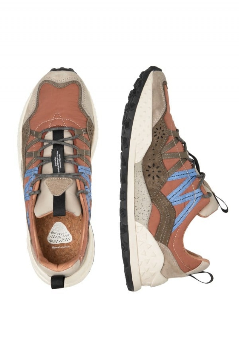 Flower Mountain Washi Sneakers Heren Bruin Grijs | QCE587MS