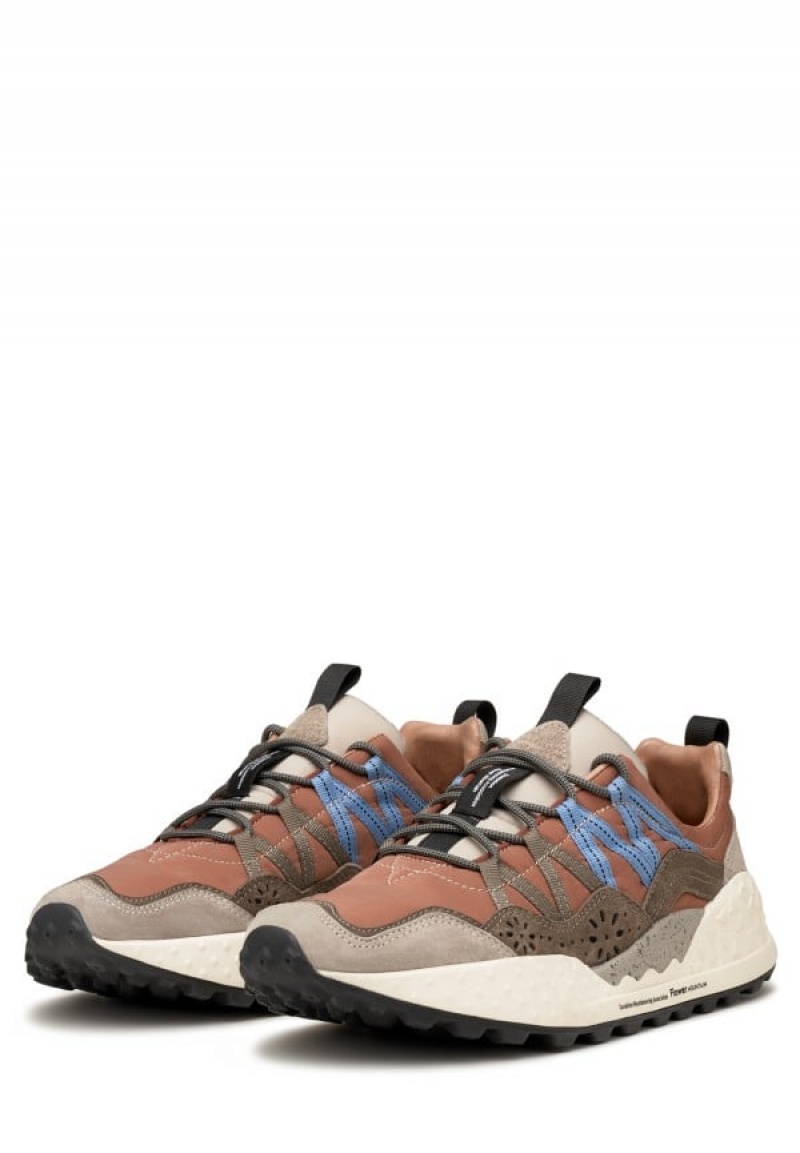 Flower Mountain Washi Sneakers Heren Bruin Grijs | QCE587MS