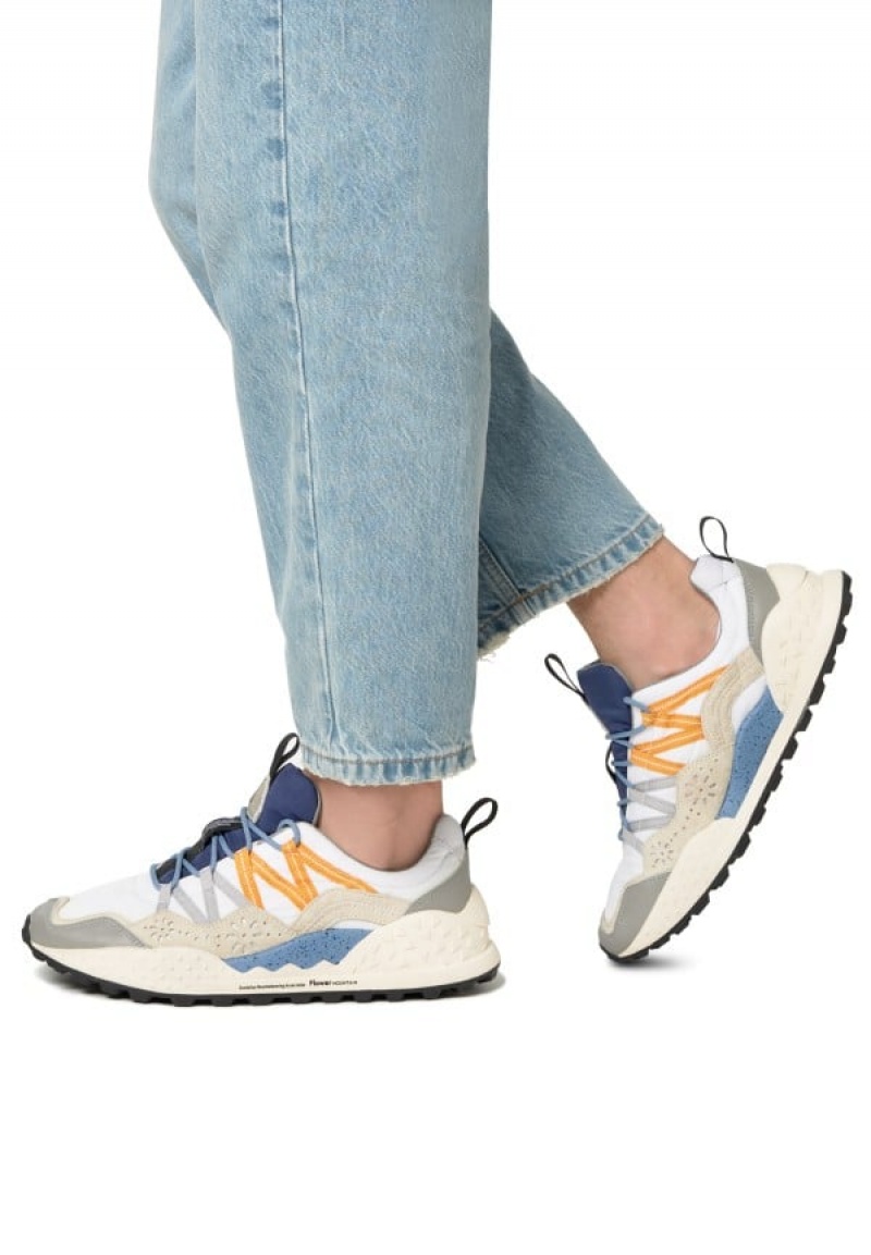 Flower Mountain Washi Sneakers Heren Grijs Wit | TXF5074QQ