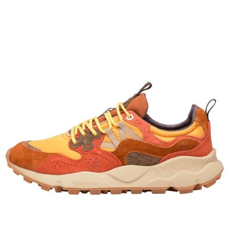 Flower Mountain Yamano 3 Hkdelic Sneakers Heren Bruin Oranje | IHA8033PS