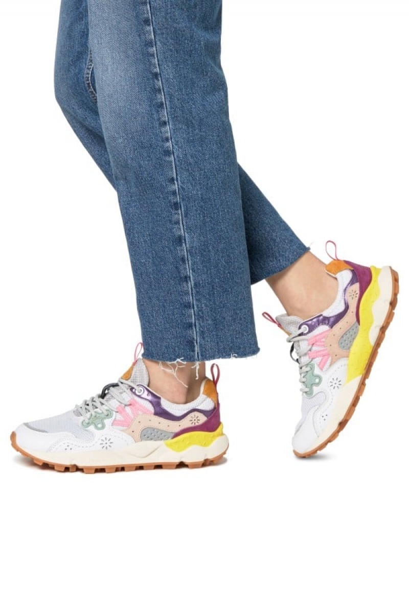 Flower Mountain Yamano 3 Sneakers Dames Wit Paars | VBO3569CQ