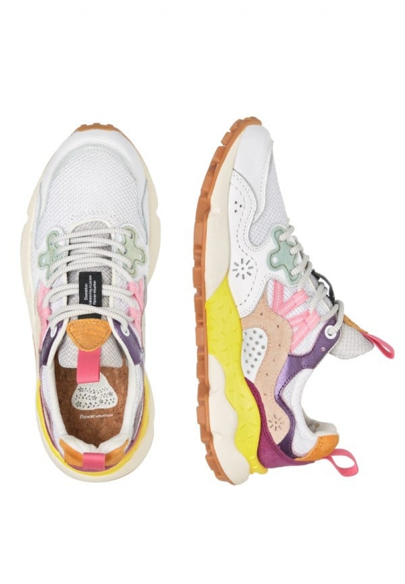 Flower Mountain Yamano 3 Sneakers Dames Wit Paars | VBO3569CQ