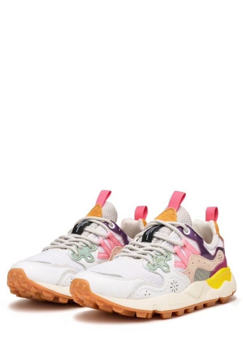 Flower Mountain Yamano 3 Sneakers Dames Wit Paars | VBO3569CQ