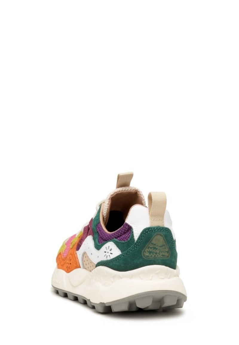 Flower Mountain Yamano 3 Sneakers Dames Fuchsie Geel | LDT2635KR