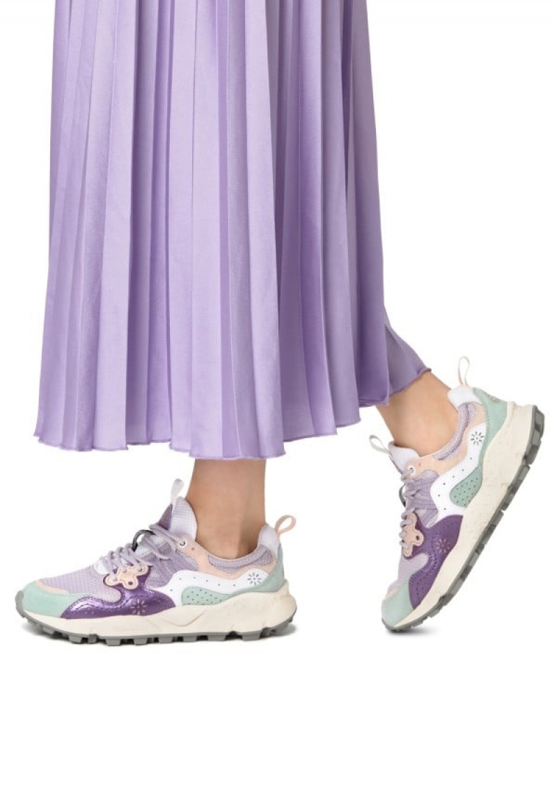 Flower Mountain Yamano 3 Sneakers Dames Paars Turquoise | OGA6750YH