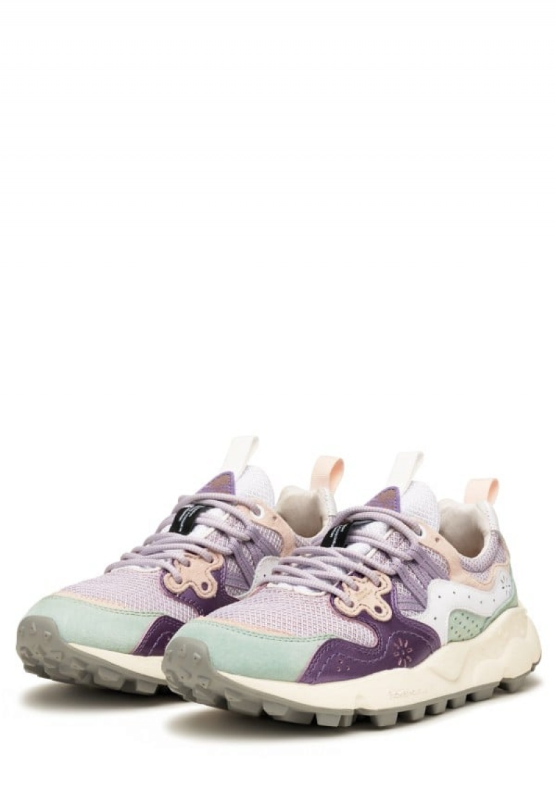 Flower Mountain Yamano 3 Sneakers Dames Paars Turquoise | OGA6750YH