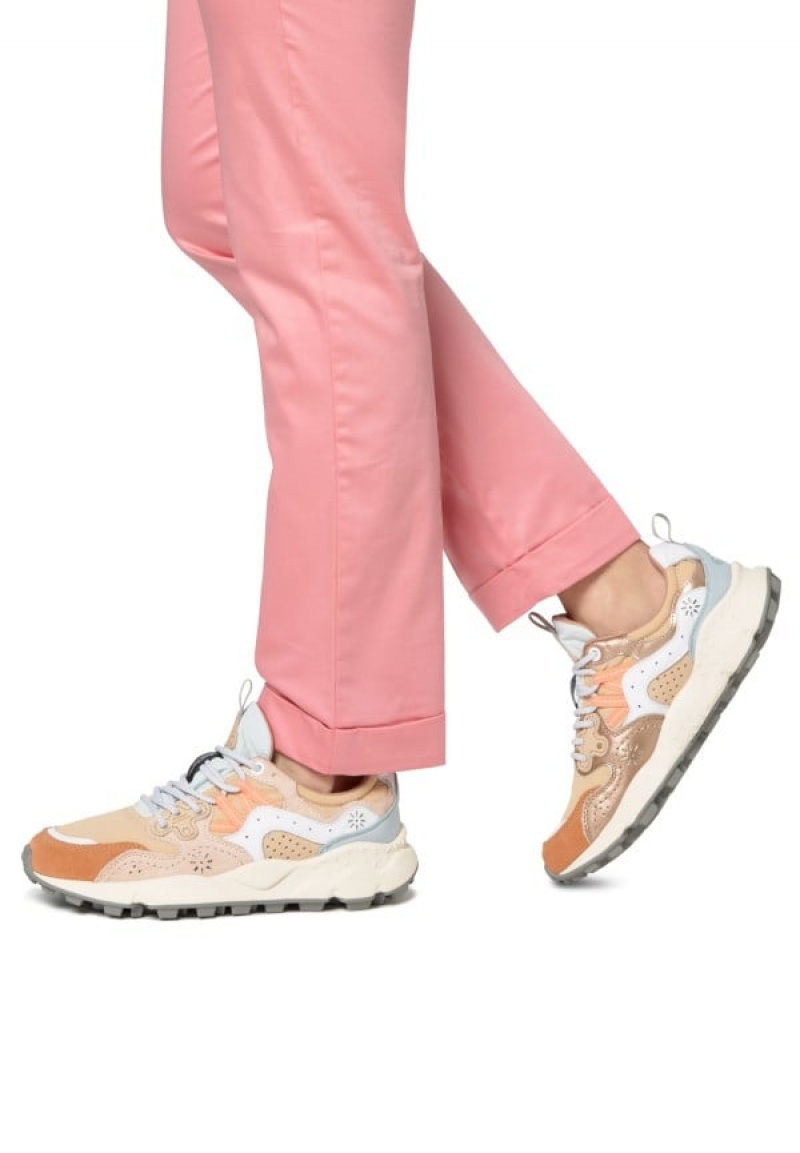 Flower Mountain Yamano 3 Sneakers Dames Roze Beige | AGJ2043UM