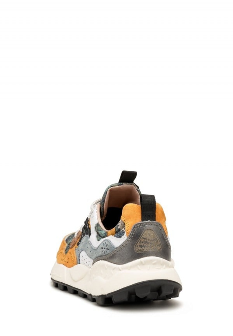 Flower Mountain Yamano 3 Sneakers Dames Oranje Lichtblauw | FQV8815ZO