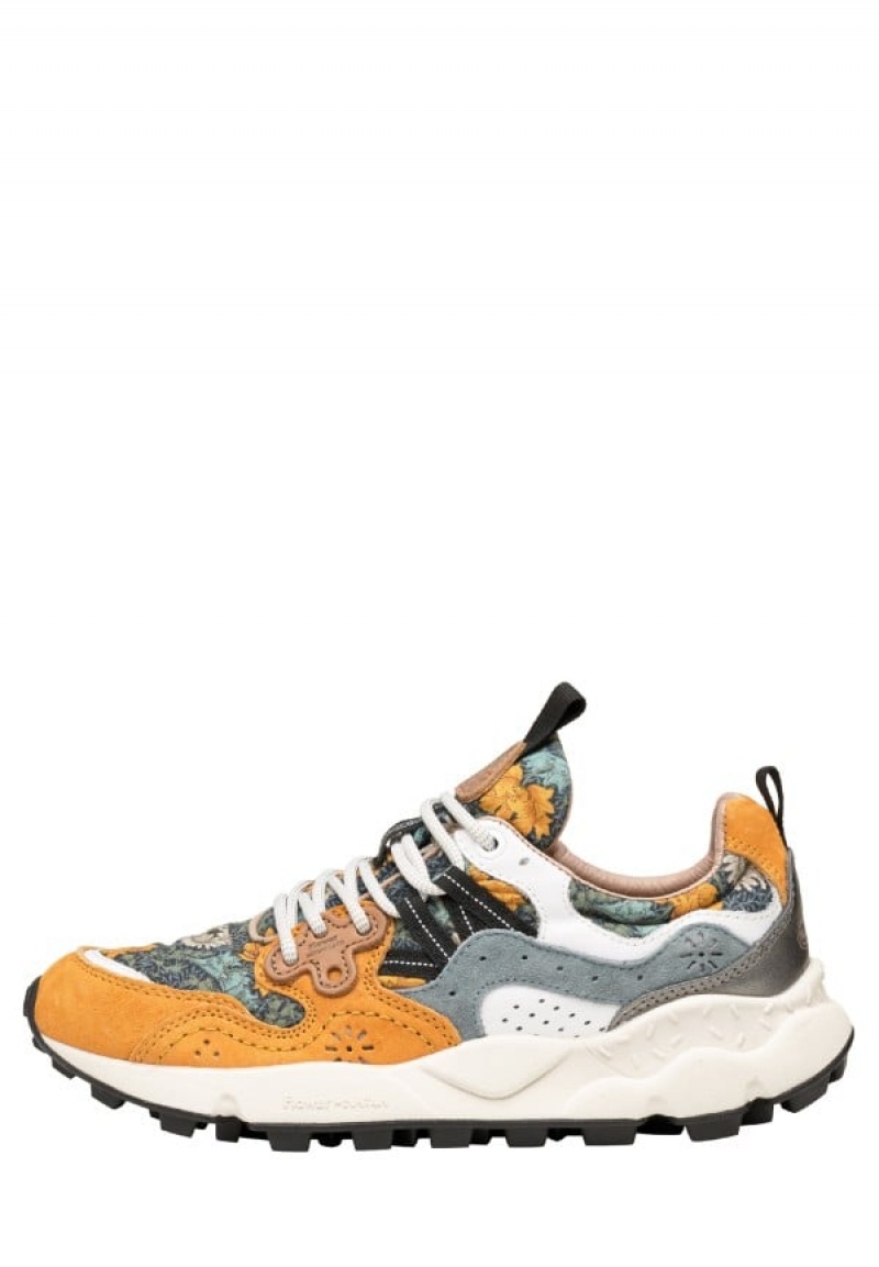 Flower Mountain Yamano 3 Sneakers Dames Oranje Lichtblauw | FQV8815ZO