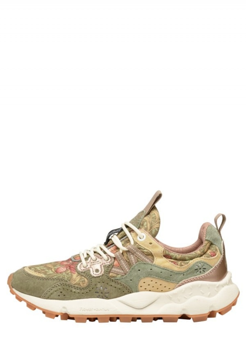 Flower Mountain Yamano 3 Sneakers Dames Groen Beige | JIW9436DV