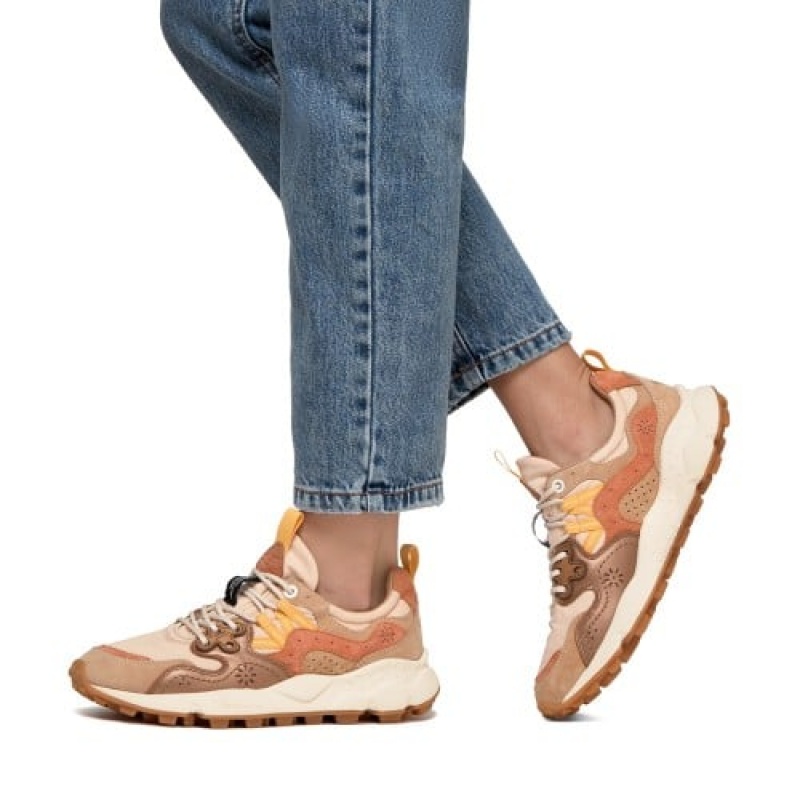 Flower Mountain Yamano 3 Sneakers Dames Bruin | WMR9231BA