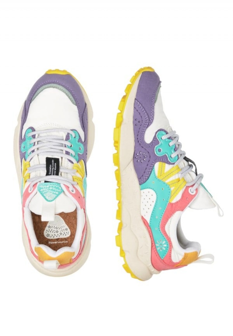 Flower Mountain Yamano 3 Sneakers Dames Paars Wit | CFI1215HL