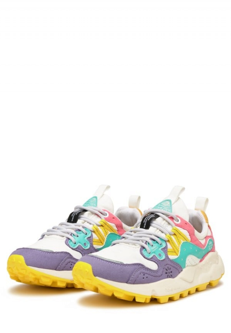 Flower Mountain Yamano 3 Sneakers Dames Paars Wit | CFI1215HL