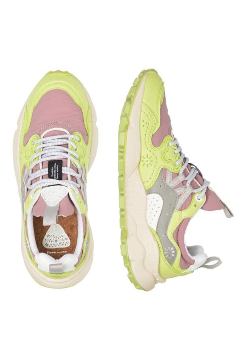 Flower Mountain Yamano 3 Sneakers Dames Lichtgroen Paars | FRE126CX