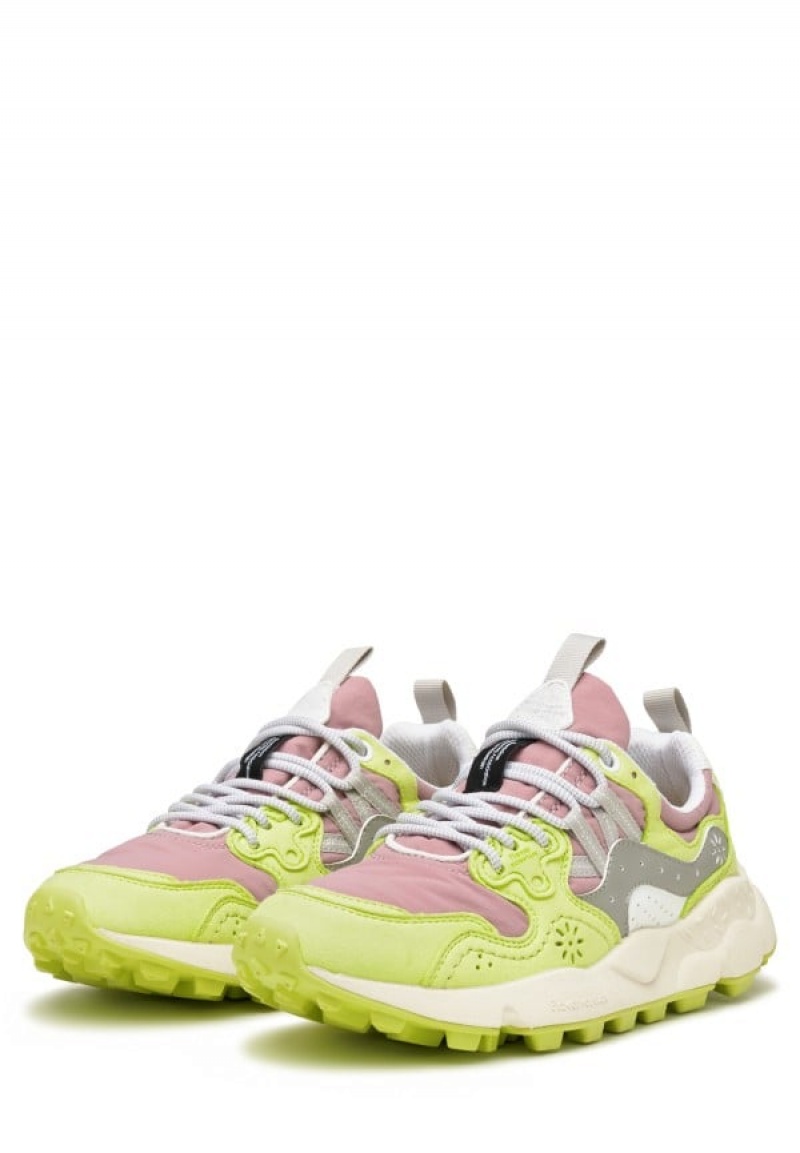 Flower Mountain Yamano 3 Sneakers Dames Lichtgroen Paars | FRE126CX