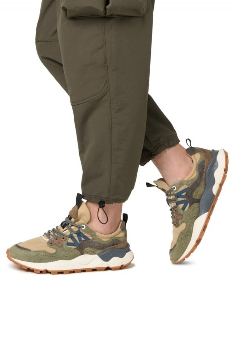 Flower Mountain Yamano 3 Sneakers Heren Groen Beige | QOG7783XT