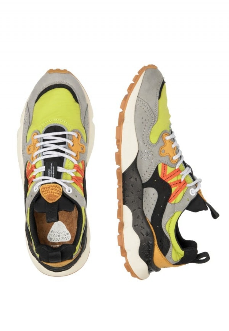 Flower Mountain Yamano 3 Sneakers Heren Grijs Groen | OYK4140EE