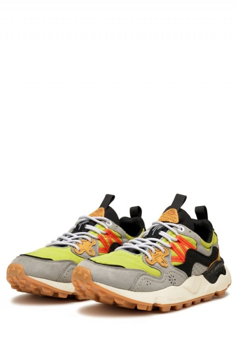 Flower Mountain Yamano 3 Sneakers Heren Grijs Groen | OYK4140EE