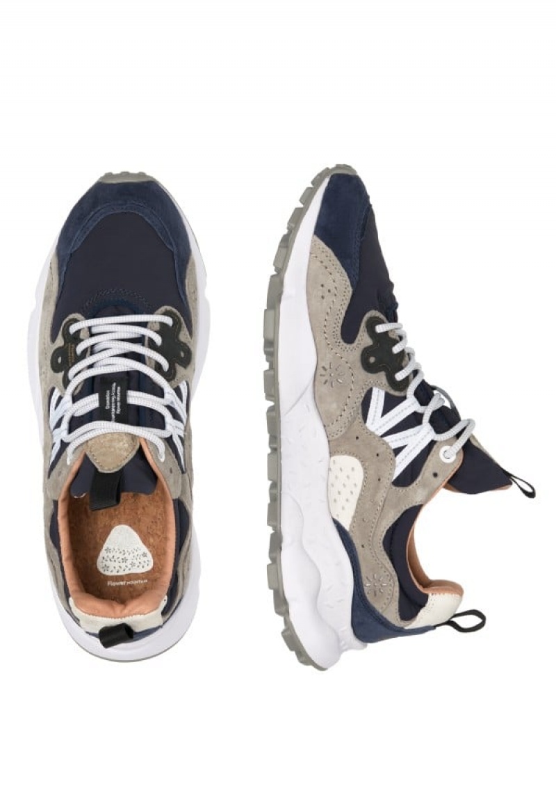 Flower Mountain Yamano 3 Sneakers Heren Donkerblauw Blauw Grijs | DHW5110DW