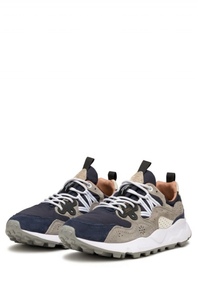 Flower Mountain Yamano 3 Sneakers Heren Donkerblauw Blauw Grijs | DHW5110DW