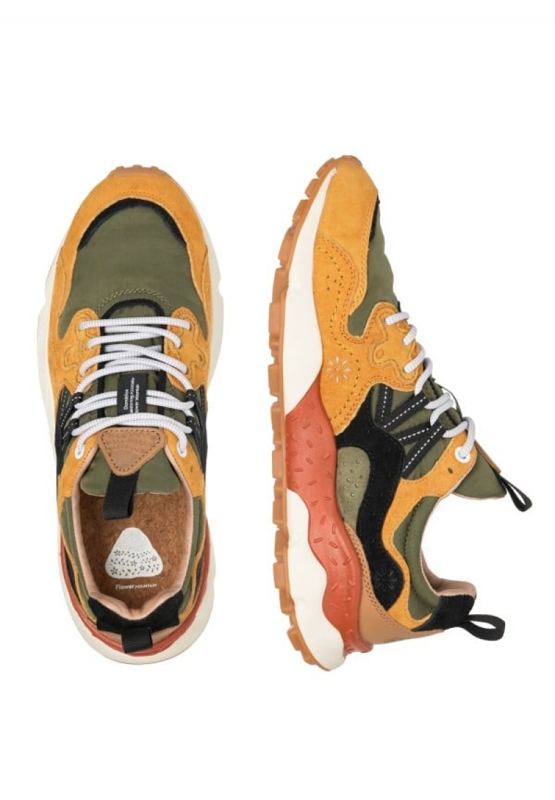 Flower Mountain Yamano 3 Sneakers Heren Oranje Groen | FCP1479CR