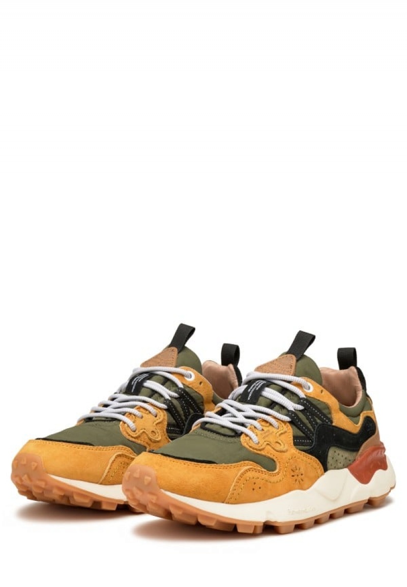 Flower Mountain Yamano 3 Sneakers Heren Oranje Groen | FCP1479CR