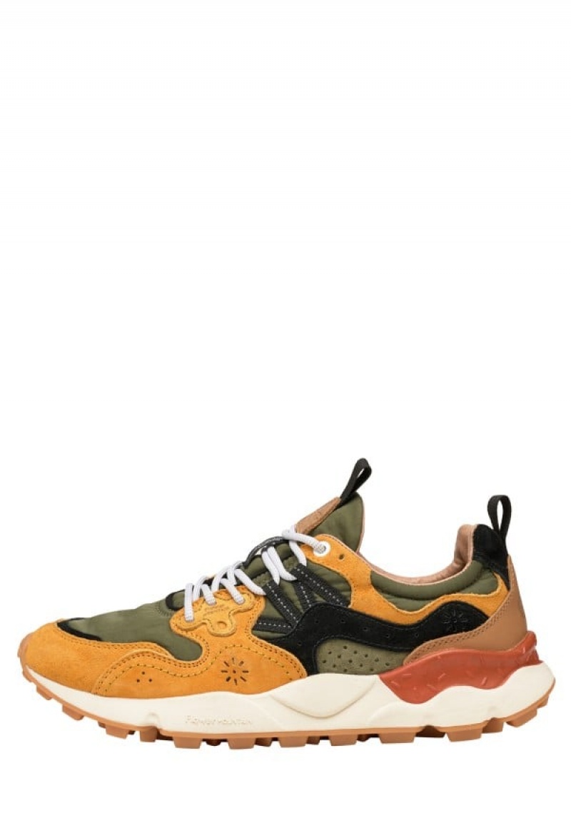 Flower Mountain Yamano 3 Sneakers Heren Oranje Groen | FCP1479CR