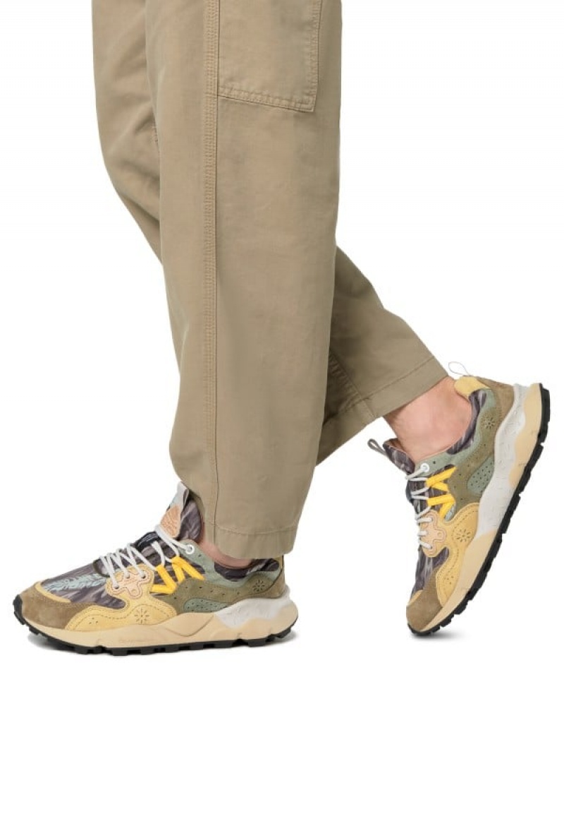 Flower Mountain Yamano 3 Sneakers Heren Groen Beige | ZQF791XR