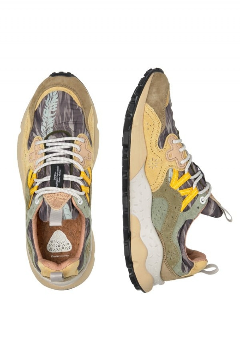 Flower Mountain Yamano 3 Sneakers Heren Groen Beige | ZQF791XR