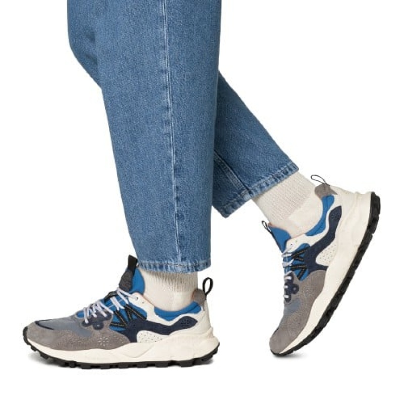 Flower Mountain Yamano 3 Sneakers Heren Grijs Donkerblauw Blauw | QTX1699XG