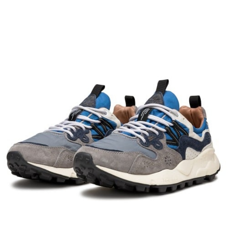Flower Mountain Yamano 3 Sneakers Heren Grijs Donkerblauw Blauw | QTX1699XG