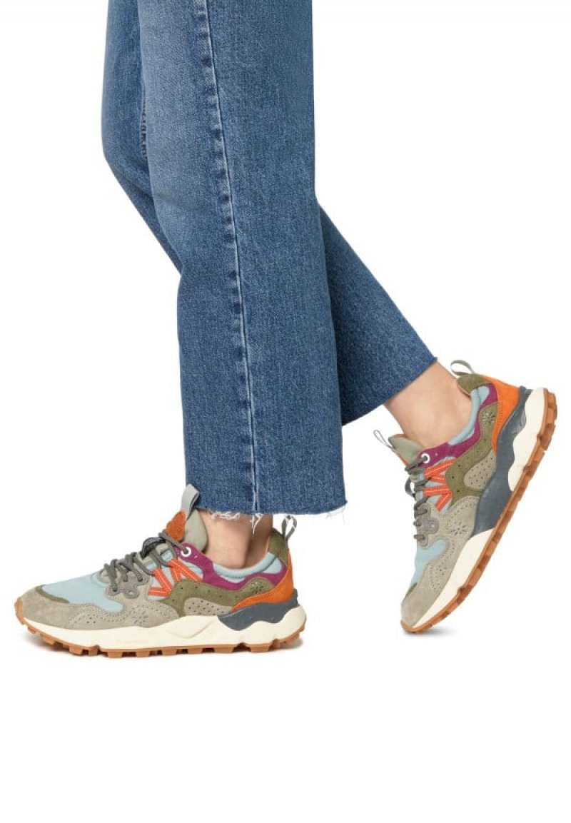 Flower Mountain Yamano 3 Uni Sneakers Dames Grijs Lichtblauw | ZYF902ZY