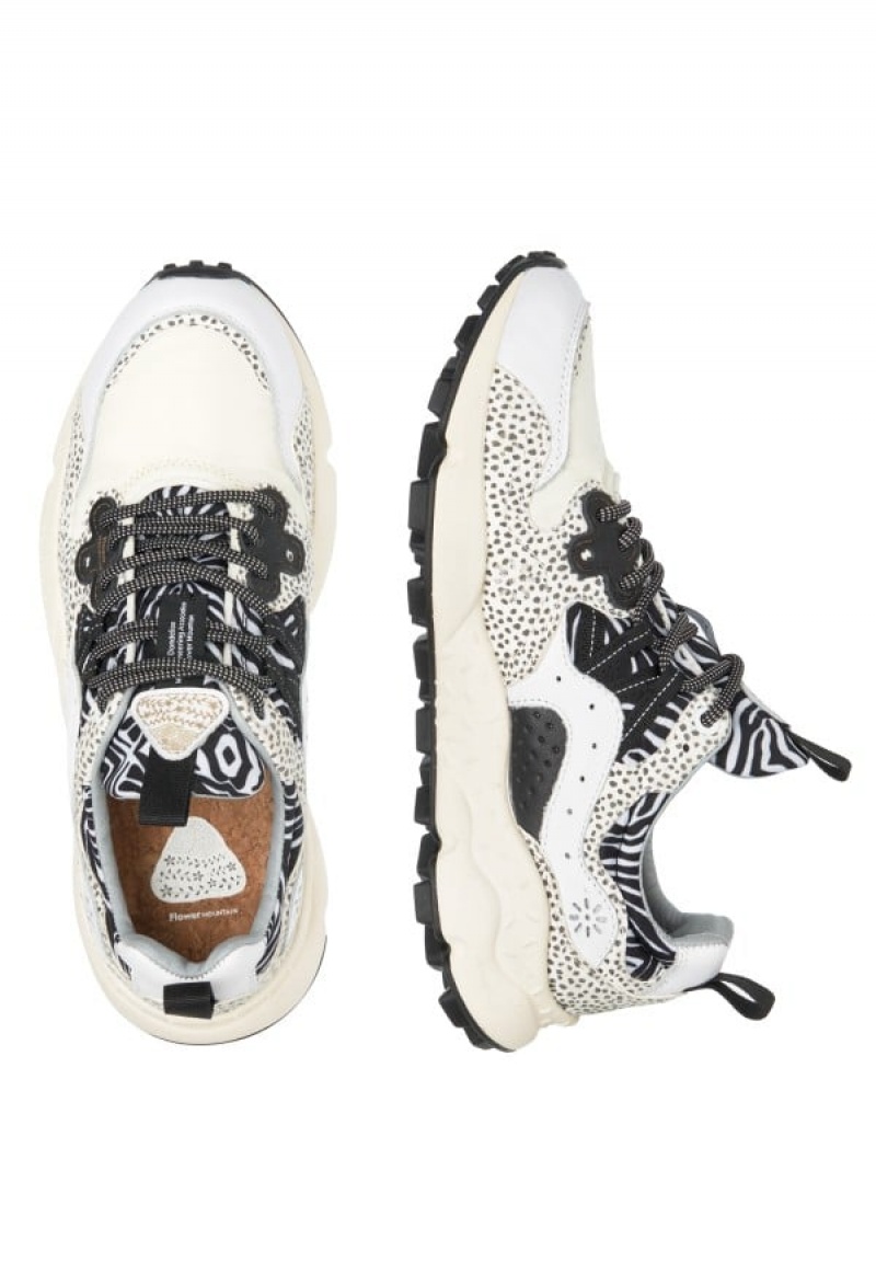 Flower Mountain Yamano 3 Uni Sneakers Dames Wit Zwart | SQQ376YI