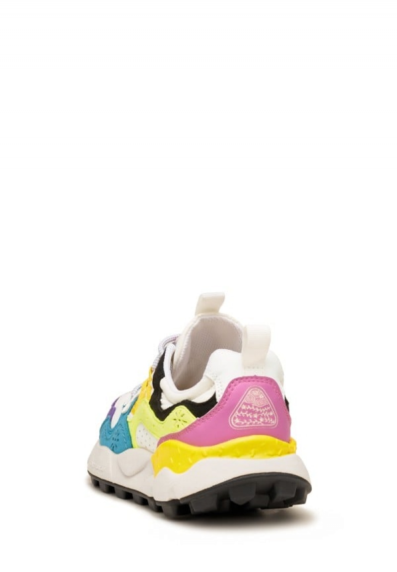 Flower Mountain Yamano 3 Uni Sneakers Heren Wit Blauw Geel | BTT113QS