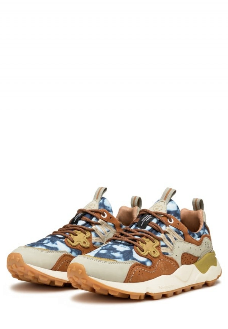 Flower Mountain Yamano 3 Uni Uw Sneakers Heren Blauw Bruin | LFN8825MK